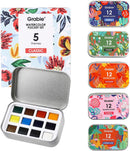 Grabie Set of 60 Color Pocket Watercolor Paint Set, 5 Theme Travel Palette | 60 Color 5 Theme — 1