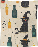 LIZALIG Whimsical Magic Halloween Fleece Throw Blanket, Black Cat Witch Potion Decor for Sofa Bedroom Halloween Party | Sj-yh838 | 30"×40" — 7