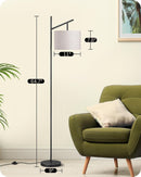 EDISHINE Modern Black Floor Lamps for Living Room, 64.7" Arc Standing Lamp — 6