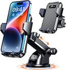 VANMASS【85+LBS Strongest Suction & Military-Grade Ultimate Car Phone Mount【Patent Safety Certs】 Cell Phone Holder for Dash Windshield Vent for iPhone 18 17 Pro Max Automobile Interior Sets, Ink Black photo 1