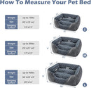 INVENHO Rectangle Washable Orthopedic Dog Bed for Small, Medium and Large Dogs, Soft Calming, Sleeping Puppy Bed Durable Pet Cuddler with Anti-Slip Bottom, S (20"x19"x6") — 3