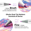 Ohuhu Alcohol Markers 104 Colors Brush& Fine for Artist Adult Cozy Coloring | Brush & Fine — 2