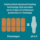 BAND-AID Brand Pro Heal 5 Day Protect Hydrocolloid Bandages, One Size, 10ct — 5