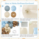 Dusty Blue Brown Balloon Arch Kit for Bear Baby Shower | Brown Blue — 4