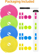 AMLY | 4 Pairs of Elastic No Tie Shoelaces — 6