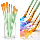 Soucolor Acrylic Paint Brushes Set,20 Pcs Pointed Tip Artist Paintbrushes | Mint Green | 20-Pack — 4