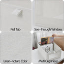 Fordonral 4 Pack Linen Storage Bins, Storage Containers for Organizing Clothing, Jeans, Toys, Books, Shelves, Closet, Wardrobe - Closet Organizers and Storage, Large Storage Boxes Baskets with Window — 4