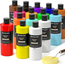 Shuttle Art Acrylic Paint, 15 Pack Acrylic Paint Large Bottle Set, 473ml/16oz Each, 14 Unique Colors and 1 More White, High Viscosity Art Paint for Artists, Beginner & Kids on Rocks Canvas WoodCeramic | 14+1 Colors | 16 Fl Oz (Pack of 15) — 1