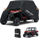 NEVERLAND UTV Cover Heavy Waterproof Denier Oxford Cloth for Polaris RZR Yamaha Can-Am Defender Kawasaki Ranger Cover 4-6 Passenger Black — 1