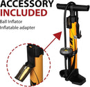 BV Bicycle Pump Durable Bike Floor Pump 17/24 inch Smart Valve Head, 160 psi, Automatically Reversible Presta and Schrader — 4