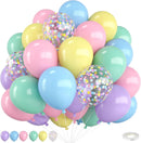 Pastel Balloons 12 Inch Rainbow Maca Pink Blue Purple Green Yellow Balloon | 30PC — 1