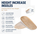 Height Increase Heel Cushion, 1 Inch Silicone Gel Shoe Lifts, Shock Absorbing Heel Lift Inserts for Leg Length Discrepancy, Invisible Height Boost Insoles for Sneakers, Boots, Beige — 3