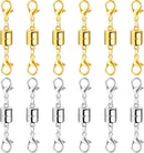 Magnetic Necklace Clasp and Closures with Double Lobster Clasp, 14K Gold and Silver Necklace Extenders for Women… — 1