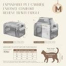 Top-Expandable Pet Carrier with Treat Pet Window,18x11x11 Airline Approved