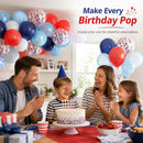 Red and Blue Balloons 50 Pcs 12 Inch Navy Red Pearl Light Latex Balloon | Red Blue — 5