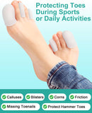 16-Pack Silicone Toe Protectors and Caps, Gel Toe Covers Bandage Sleeves for Women & Men Pain Relief, Cushion Pads for Corns, Calluses, Blisters, Toenails Loss(Clear, Mixed Sizes, 4L+8M+4S) — 5