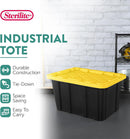 Sterilite Industrial Storage Tote with Lids for Garage, 27 Gallon, 12-Pack — 3