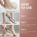 Kolavia 2 Pack Foot File Callus Remover, Durable Foot Scrubber for Hard Dead Skin, Foot Rasp and Double-Sided Foot Heel Scraper for Cracked Heels & Corns, Stainless Steel Pedicure Feet File Tool — 5