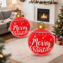 2PCS 24 Inch PVC Inflatable Decorations Balls Christmas Ornaments Christmas blow up yard decorations for outdoor indoor decor Inflatable Ornaments Hangable Balls Xmas Gifts — 2