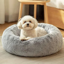 JOLLYVOGUE Small Dog Bed, Calming Soft Anti-Anxiety Donut Cat Bed, Washable Round Fluffy Cushion for Small and Medium Pets (20") — 1