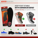 TEGA Carbon Fiber Insole (1 Pair) - for Turf Toe, Foot Fractures, Hallux Rigidus and Limitus - Rigid Shoe Insert for Sports, Hiking, Trekking, Basketball, Running — 2