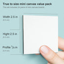 AUREUO Mini Magnetic Canvas Panel 2.5x2.5 Inch / 24 Pack - Small Square Flat Canvas Board with Magnet Back Art Gift Set Bulk Pack Tiny Thin Canvases for Painting & Craft | 2.5"x2.5", Canvas Panel — 2