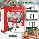 8 FT Inflatable Sitting Santa Claus Christmas Outdoor Decorations, Blow Up Santa Claus with Gift Bag Sitting on Roof Wall Tree Chair, Outdoor/Indoor Decorations for Street House Patio Bench Shrubs — 7