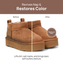 FORTIVO Suede Cleaning Kit Compatible for UGG Footwear - Sheepskin & Suede Gentle Cleaner and Conditioner, Protector Spray, Odor Remover, Suede Stain Nap Eraser, Dual Brush Set for UGG Shoes — 4