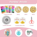Glass Beads for Jewelry Making, 4 Types 96 Colors Glass Beads for Bracelet — 6