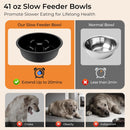 URPOWER Mess Proof Elevated Dog Bowls 4 Height Adjustable Raised Stand — 3