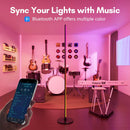Bright LED RGB+IC Corner Floor Lamp with App, Remote Control Obsidian Black — 2