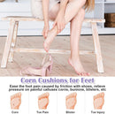 84 Pcs Callus Cushions for Bottom of Feet Self Adhesive Donut Corn Remover Pads Corn Patches for Foot Toes Blister Bunion Wart Pain Relief, White — 4