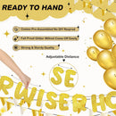 Fulmoon Older Wiser Hotter Banner Birthday sign,Gold | Glitter Gold — 3
