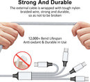 USB C Splitter Multi Charging Cable,USB A/C to USB C QC 3.0 Fast Charging[2Pack 4Ft], 4 in 2 Multi Charger Cord, with 4 Type-C Connectors Compatible with Cell Phones Tablets and More 6