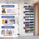 Heavy Duty Over The Door Organizer 5 Tiers, Extra Large Behind Door Storage of 10 Big Front & 10 Mesh Pockets, 80lb Weight Capacity, Hanging Doors Storage Organizer for Closet Bedroom Nursery, Grey — 6