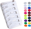 Booyckiy No Tie Elastic Shoelaces for Kids, Adults, Adjustable Tieless Shoe Lace | White — 1