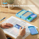ARTDOT 10-Piece Interlocking Diamond Art Trays Kits for Adults, Stackable Diamond Painting Accessories and Tools | Blue | 10 Piece Tray Set — 2
