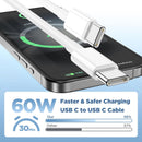 Long USB C to USB C Cable 15FT for iPhone 17 16 15 Pro Max,60W Fast Charging Type C to Type C Charger Cord for iPhone 17 16 15/16 15 Plus/17 Air/17 16 15 Pro, iPad Pro/Air,MacBook,Galaxy S25-White 6