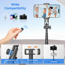 Selfie Stick Tripod for Phone with Remote Control & Holder, 50 Inch, Black photo 6