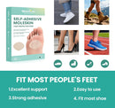 Welnove Moleskin Adhesive Pads for Feet, Blister Bandages for Feet, Sector-Shaped Design for Ball of Foot,Mole Skin Patch for Blister,Callus,Bunion Prevention, 32 Sheets, Beige — 2