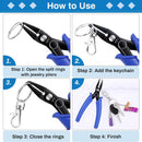 Evatage Split Ring Opener Tool - Keychain Pliers for Jewelry Making — 6