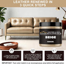 STARTSO WORLD Leather Recoloring Balm,Beige Leather Repair Kit for Furniture,Couches & Car Seats, Leather Paint, Leather Color Restorer — 5