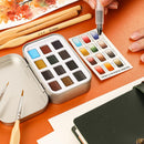 Grabie 12 Color Travel Watercolor Paint Set, Pocket Palette, Autumn — 4