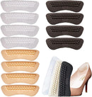 6 Pairs Silicone Heel Pads & Grips for Shoes - Anti Slip Heel Protectors with Bump Design,Transparent Black Nude, Sticky Adhesive Backing, Universal Fit for Heels Sneakers Boots (Thickness：0.16in) — 1