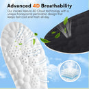 Height Increase Insoles for Men Women, 4D Cloud-Like Memory Foam Shock Absorption Anti-Fatigue Steppers Insoles, Comfortable & Breathable Massage Shoe Inserts for Standing All Day - Black - 1IN / US Women 6.5-9 — 3