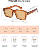 SOJOS Big Trendy Square Polarized Sunglasses Womens Mens, Retro Large Chunky Oversized Rectangle Shades SJ2345 | Deep Caramel/Light Brown Tint — 5