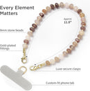 POSADINA Natural Stone Phone Charm, Beaded Healing Phone Wrist Strap, Handmade Cellphone Chain Lanyard with Tether Tab photo 5