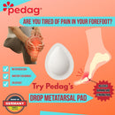 Pedag Drop | German Made | Metatarsal Pads | Anatomically Correct | Metatarsal Arch Support | Vegetable Tan Leather | Self Adhesive | White | Size X-Large, Fits EU 44-46 / US Men 11-13 | 3 Pairs 2