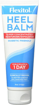 Flexitol Heel Balm 4 Oz Tube (Pack of 2), Rich Moisturizing & Exfoliating Foot Cream. Fast Relief of Rough, Dry & Cracked Skin on Heels/Feet. For Daily Use and Pedicures. Diabetic Safe and Effective — 1