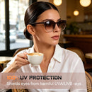 Polarized Sunglasses Womens Trendy Mirrored Shades UV400 Protection | A7. White Leopard Frame/Gray Polarized Lens — 5